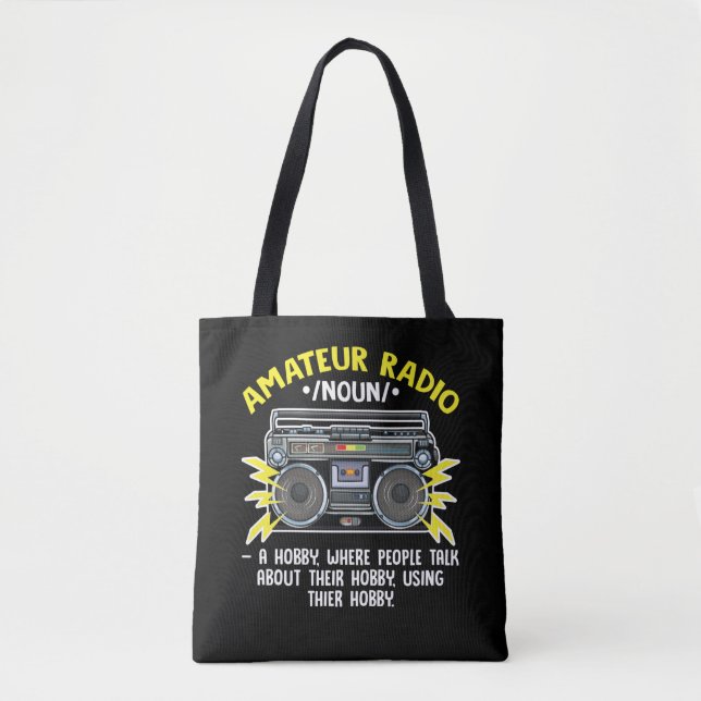 Tote Bag Funny Ham Radio Operateur Amateur Radio Définition (Devant)