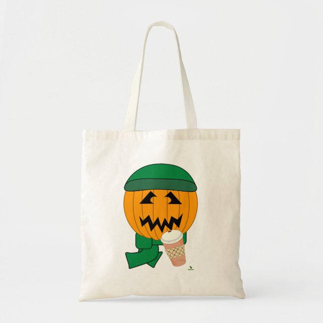 Tote Bag Funny Hipster Jack-o-lanterne Halloween Art (Devant)