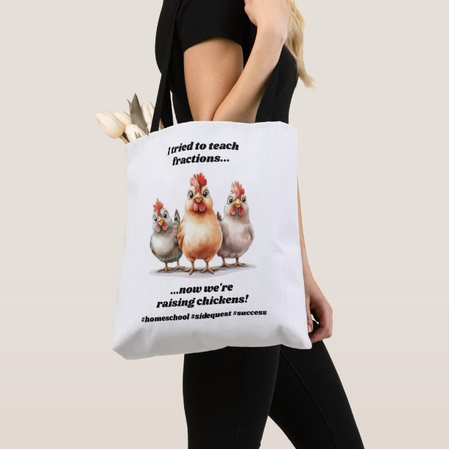 Tote Bag Funny Homeschool poulet (De près)
