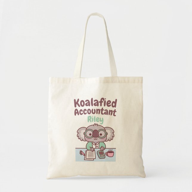 Tote Bag Funny Koalafied Comptable Cute Koala Bear Pun (Devant)