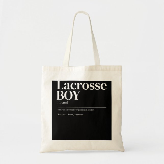 Tote Bag Funny Lacrosse définition de citation homme jeune  (Devant)