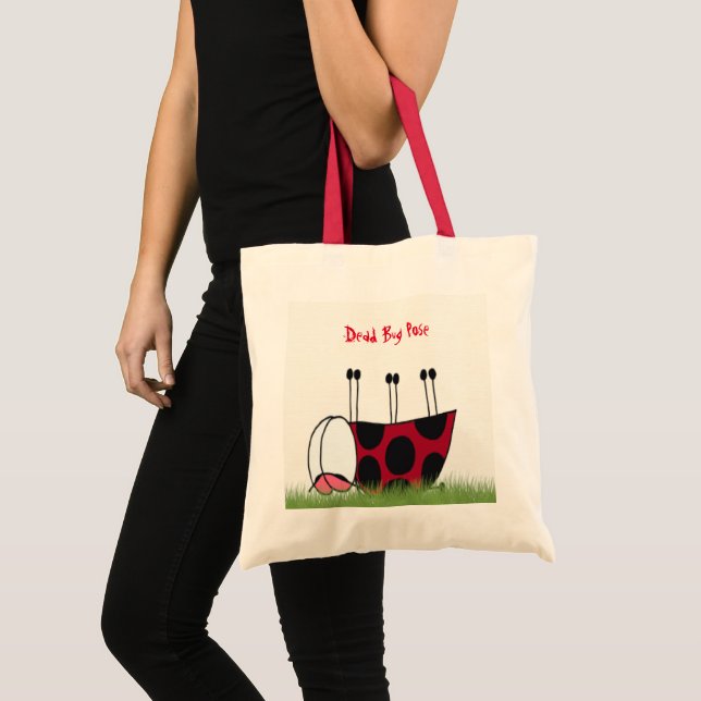 Tote Bag Funny Ladybug Dead Bug Yoga Pose (Devant (produit))