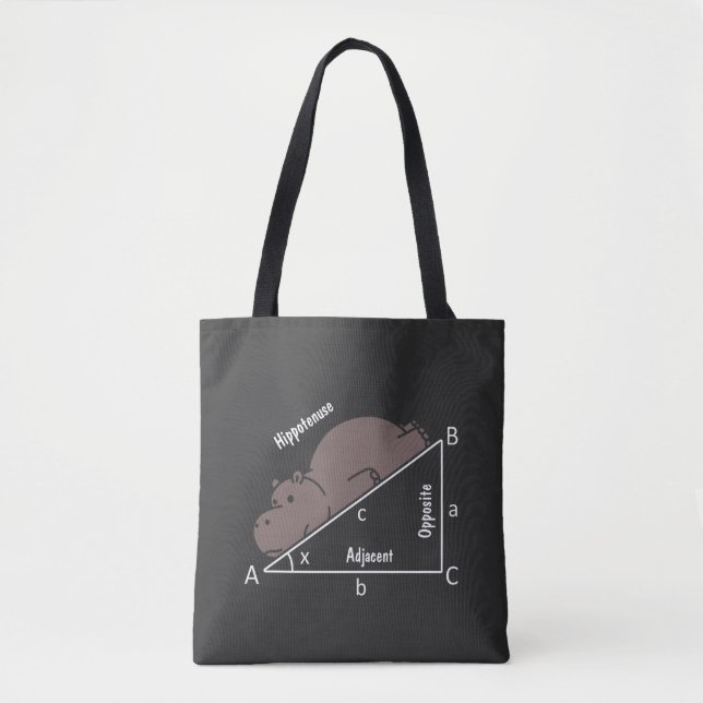 Tote Bag Funny Math Humour Hippotenuse (Devant)