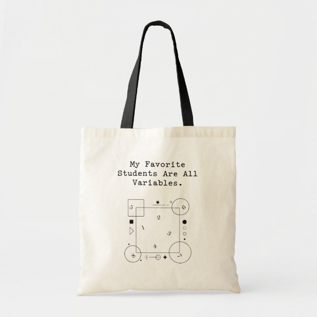 Tote Bag Funny Math Teacher Humor | Variable Students (Devant)
