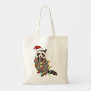 Tote Bag Funny mignon Noël Racoon