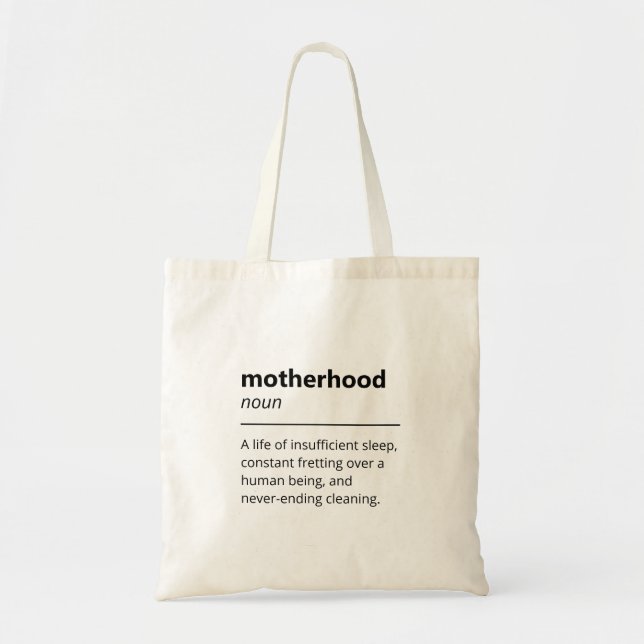 Tote Bag Funny Motherhood Dictionary Definition (Devant)