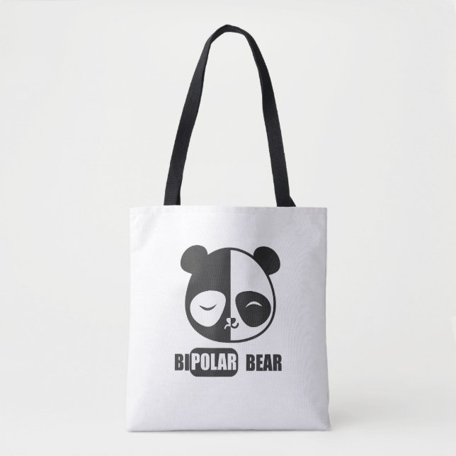 Tote Bag Funny Polar Bear Painting (Devant)