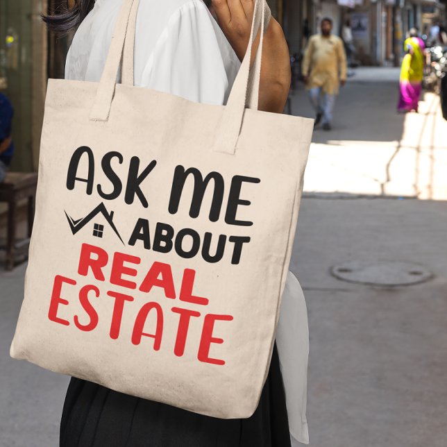 Tote Bag Funny Realtor Cadeau Agent immobilier Broker (Créateur téléchargé)