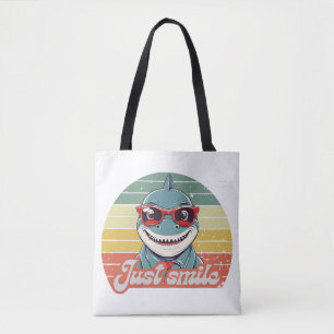 Tote Bag Funny requin invitation vous sourire