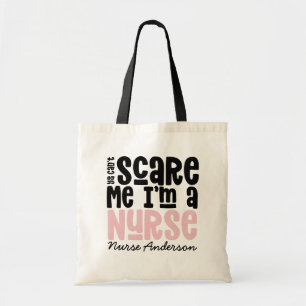 Tote Bag Funny rose infirmière typographie merci moderne