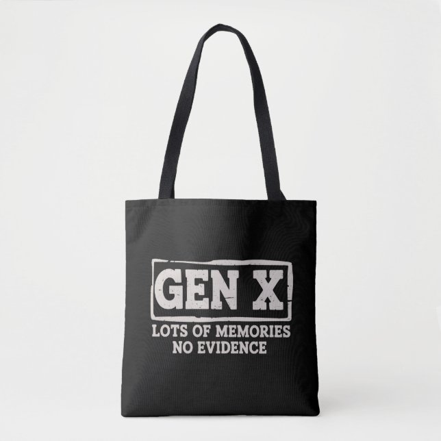 Tote Bag Funny Saying Sarcastic Gen X Lots of Memories No  (Devant)