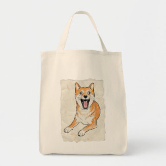 Tote Bag Funny Screaming Shiba Inu - Internal Chaos Crayon