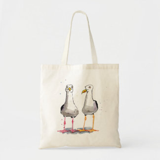 Tote Bag Funny seagull ink drawing - comical seagulls