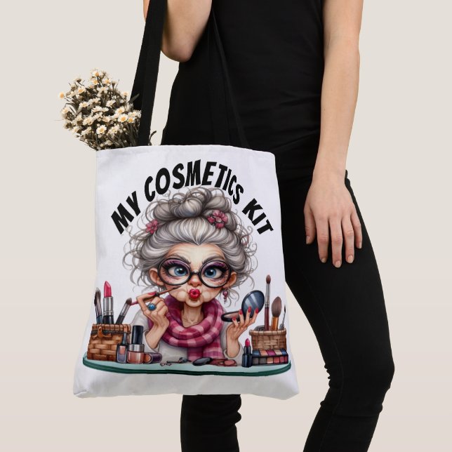 Tote Bag Funny Seniors Cosmetic Fourre-tout - Voir retour (De près)