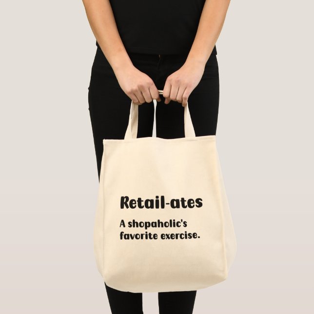Tote Bag Funny Shopaholic (Devant (produit))