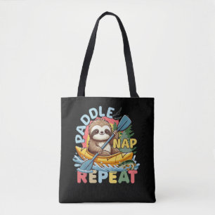 Tote Bag Funny Sloth Outdoor - Kayaking Sloth