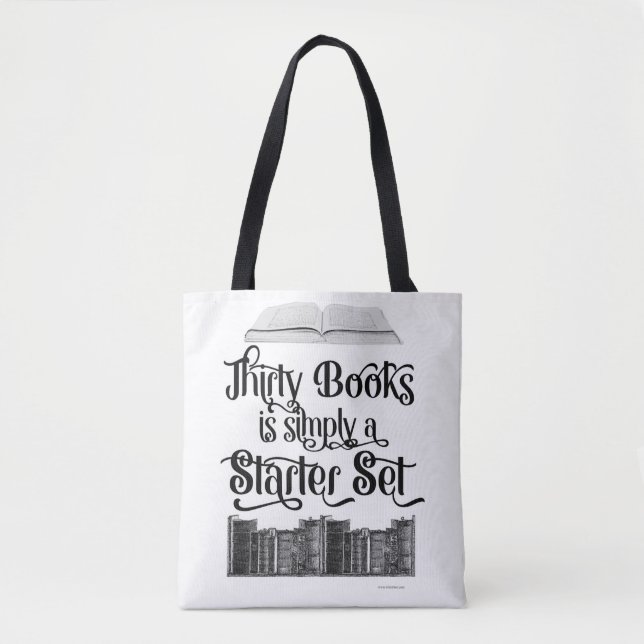 Tote Bag Funny Trente Livres Lecture Slogan (Devant)