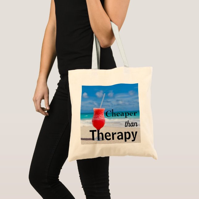 Tote Bag Funny Tropical Beach Typographie (Devant (produit))