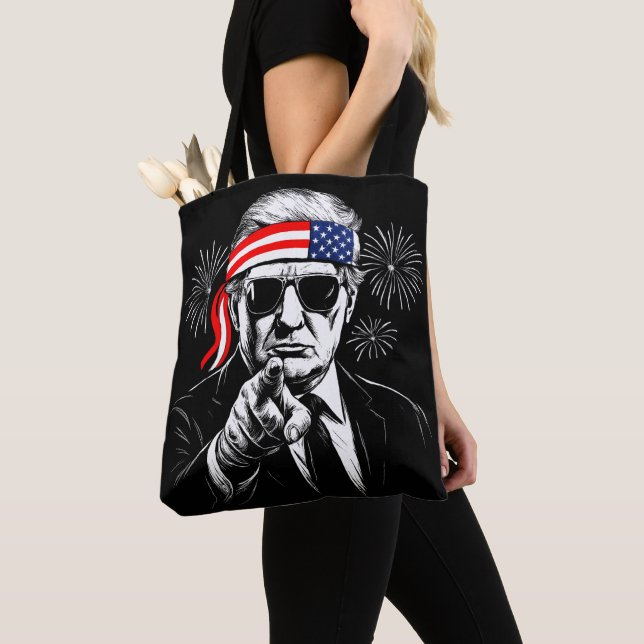 Tote Bag Funny Trump Golfe Des USA Amérique 2025 4 juillet (De près)