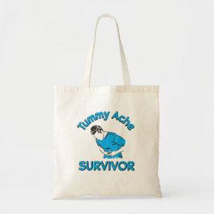 Tote Bag Funny Tummy Ache Survivor, Tummy Ache unisex Chemi