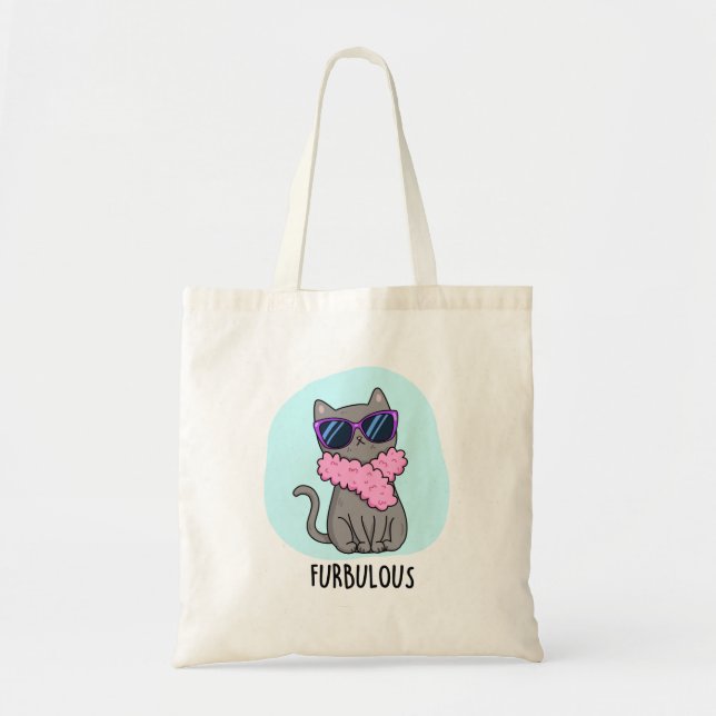 Tote Bag Furbulant Funny Élégant jeu de chat (Devant)