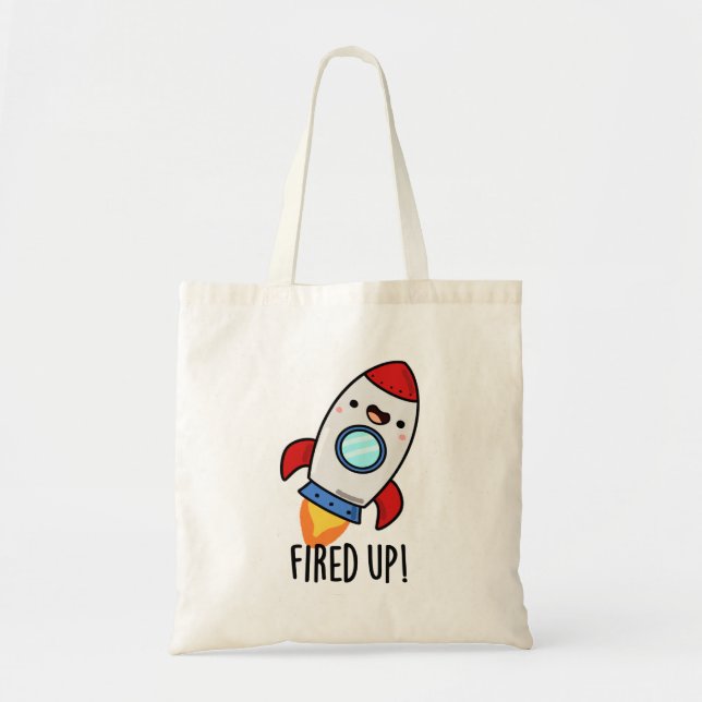 Tote Bag Furée Funny Rocket Pun (Devant)