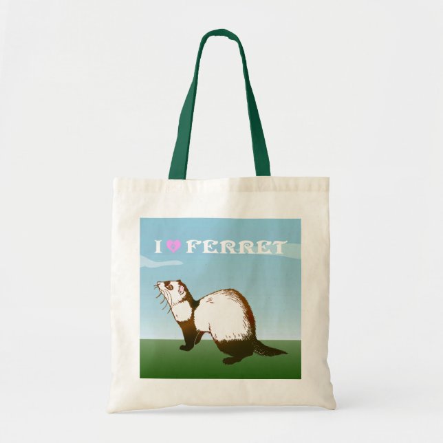 Tote Bag furet (manteau de sable) (Devant)
