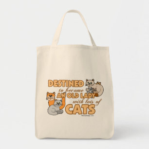 Tote Bag Futur Crazy Chat Lady Drôle Dire Design