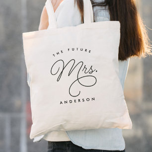 Tote Bag Futur Mme Bride Mariage Calligraphie