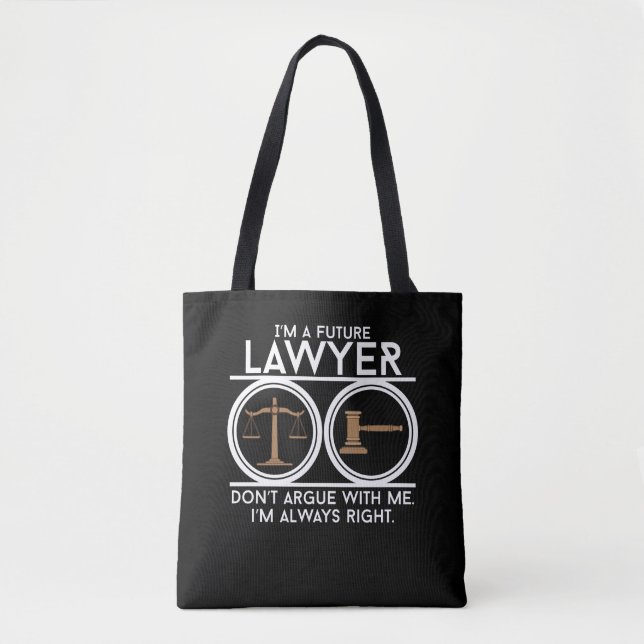 Tote Bag Futur stu d'avocat d'étudiant d'étudiant en droit (Devant)