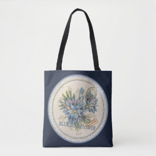 Tote Bag G création Office fleur bleue