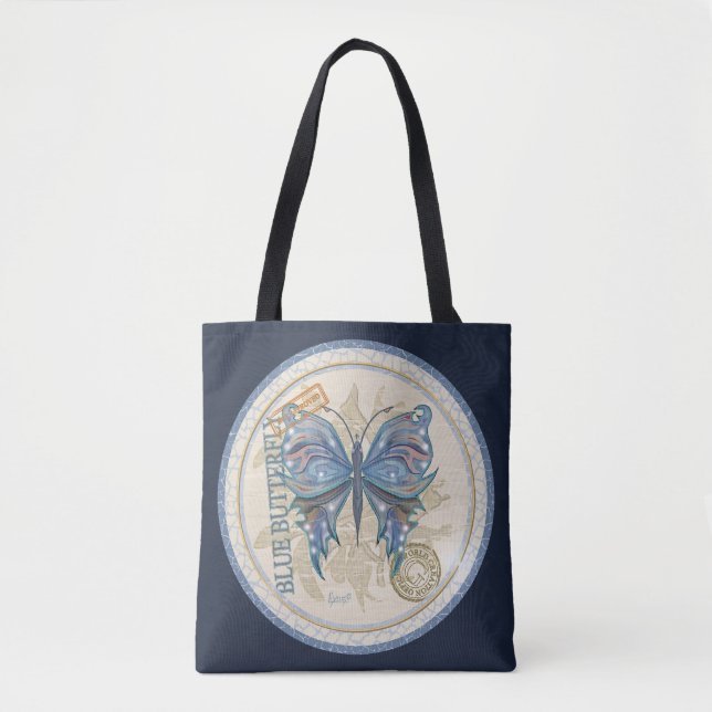 Tote Bag G création Papillon de bureau & libellule (Devant)
