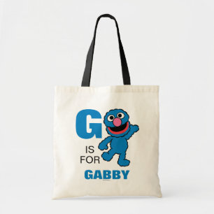 Tote Bag G est pour Grover   Ajoutez votre nom