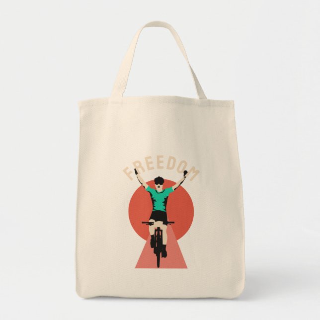 Tote Bag Gagnant Motard Style Rétro Liberté (Devant)