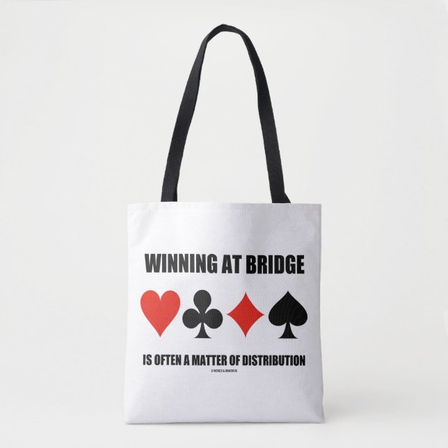 Tote Bag Gagner À Bridge Souvent Une Question De Distributi (Devant)