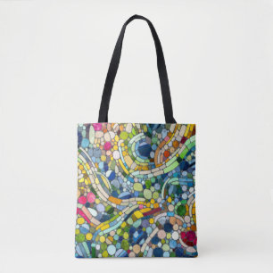 Tote Bag Galets colorés Art Mosaïque