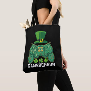 Tote Bag Gamerchaun Joueur Jeux de jeux Saint-Patrick