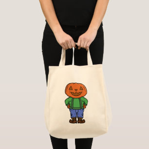 Tote Bag Gamin à tête de citrouille
