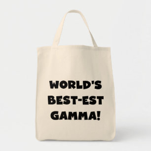 Tote Bag Gamma du Meilleur-est du monde noir et blanc