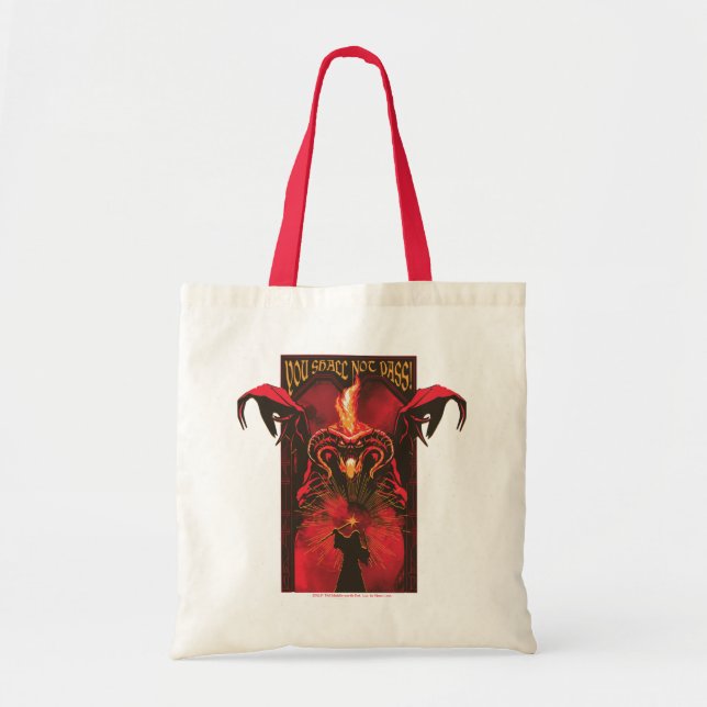 Tote Bag GANDALF™ Vs Balrog "You Shall Not Pass" Graphic (Devant)