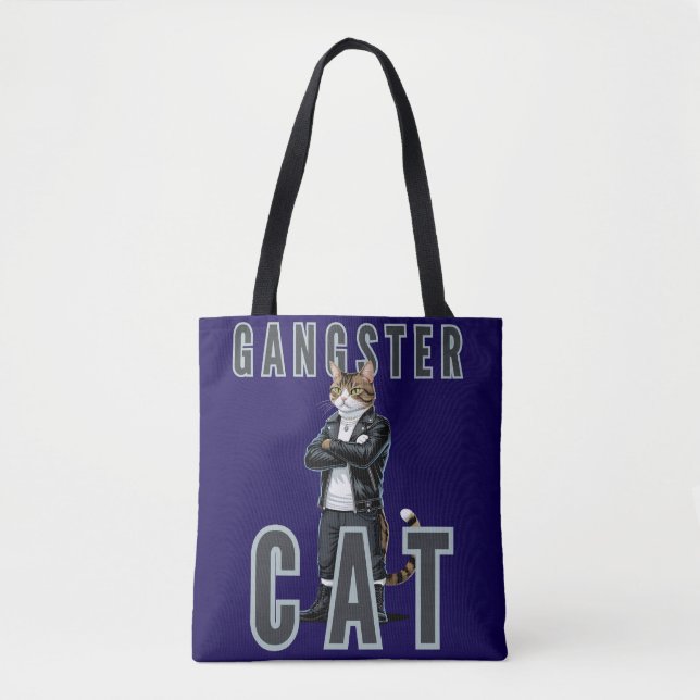 Tote Bag Gangster Cat Bad Boy (Devant)