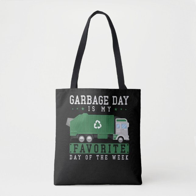 Tote Bag Garbage Truck Enfants Garçons Recyclage Camion (Devant)