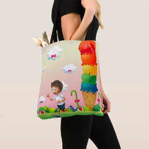 Tote Bag Garçon En Candy Land