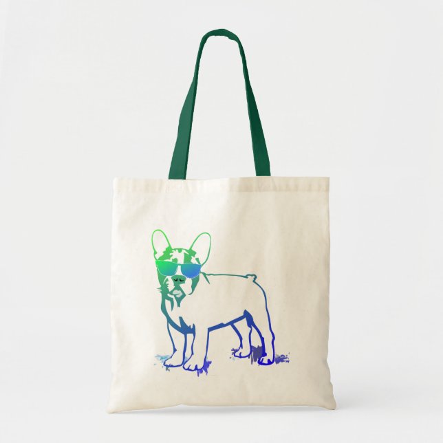 Tote Bag Garçon French Bulldog le plus cool (Devant)