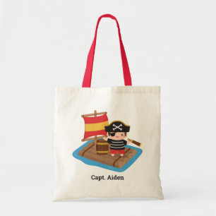 Tote Bag Garçon Mignon Pirate Radeau de Navigation Enfants 