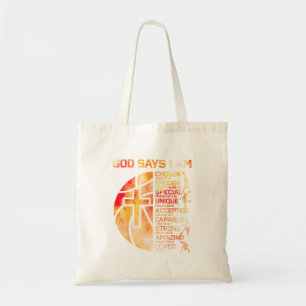 Tote Bag Garçons Baseball Chrétien Dieu Dit Graphique Relig