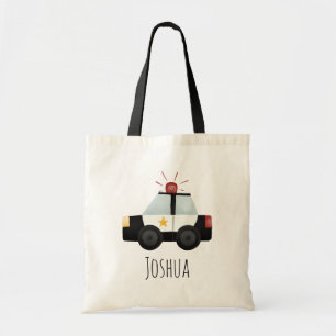 Tote Bag Garçons jolie police voiture caricature enfants