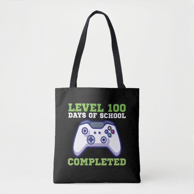 Tote Bag Garçons Niveau 100 Jours d'école terminés  (Devant)