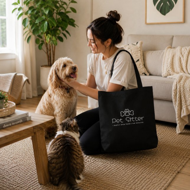 Tote Bag Garde d'animaux - Je fais du babysitting quand il  (Créateur téléchargé)