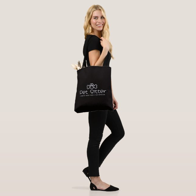 Tote Bag Garde d'animaux - Je fais du babysitting quand il  (Sur le modèle)